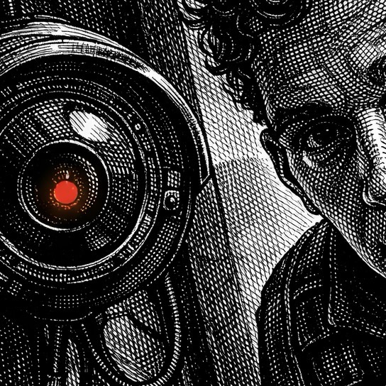 Woodcut-style illustration of the Captain, a clone officer in black uniform