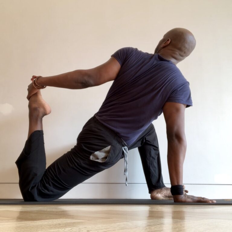 Melvin Horton in a yoga posture